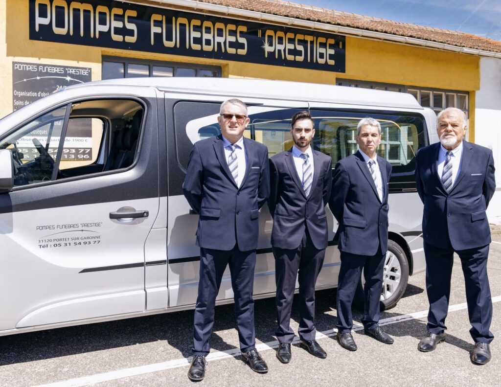 employes au funerarium Prestige